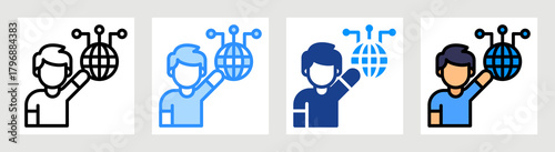 Digital Participation Icon Collection Set Multiple Style