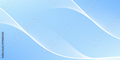 Minimalist blue background with elegant white flowing lines. Soft gradient and smooth curves create a clean, modern, and calming visual ideal for tech, corporate, or wellness themes.