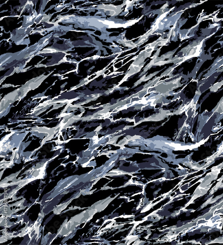 幾何 クラッシュ 風 流れ 波