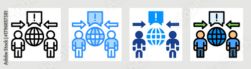 Information Exchange Icon Collection Set Multiple Style