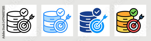 Data Accuracy Icon Collection Set Multiple Style
