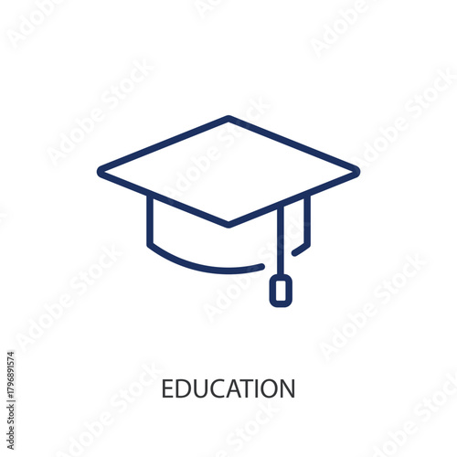Education thin line icons. Original vector illustration.