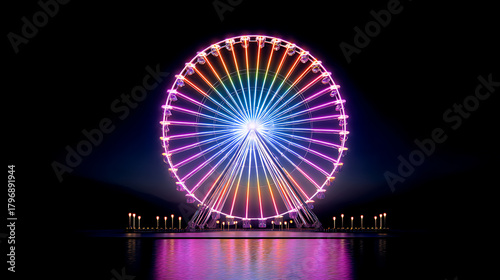ferris wheel at night