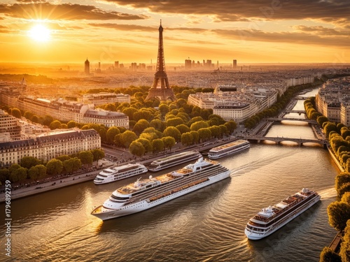 Paris Sunset Cruise: Iconic Eiffel Tower Views Over the Seine River at Golden Hour