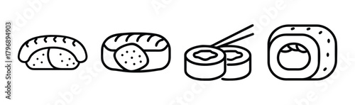 Sushi Delights: A collection of meticulously crafted sushi, each piece showcasing the artistry and freshness of Japanese cuisine. 