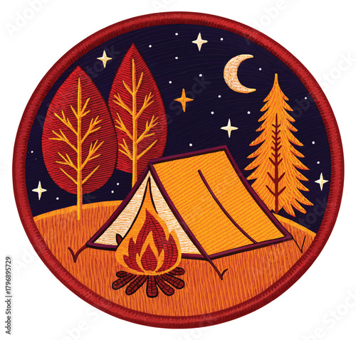 Adventure awaits under starry skies with crackling campfire, cozy tent, and nature's embrace in this camping getaway, sparking wanderlust and outdoor joy