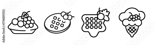 Sweet summer treats assortment a delightful collection of desserts featuring berries and waffles