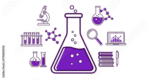 Scientific exploration outlined in vivid colors showcases research and discovery across disciplines