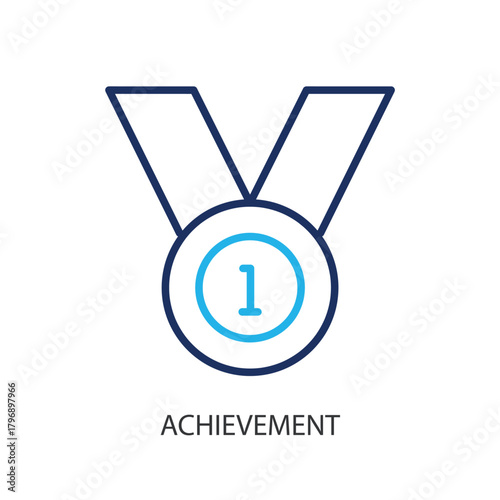 Achievement thin line icons. Original vector illustration.