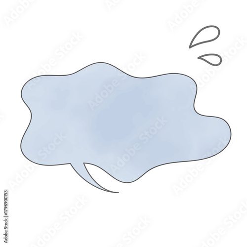 悩みや不満、悲しい気持ちを表現する吹き出し。モヤモヤした気持ちを表すフレーム。