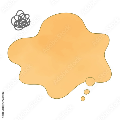 悩みや不満、悲しい気持ちを表現する吹き出し。モヤモヤした気持ちを表すフレーム。