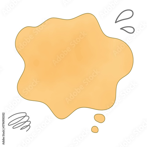 悩みや不満、悲しい気持ちを表現する吹き出し。モヤモヤした気持ちを表すフレーム。