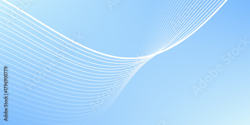 Minimalist blue background with elegant white flowing lines. Soft gradient and smooth curves create a clean, modern, and calming visual ideal for tech, corporate, or wellness themes.