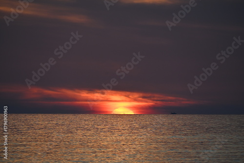 sunset over the sea