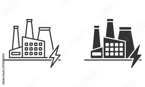 Power station icon vector illustration