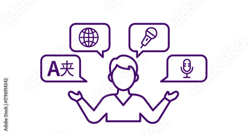 Interpreter with global reach facilitating multilingual conversations and presentations