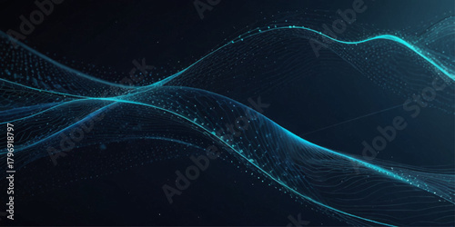 Abstract Network Connection Visualizing Digital Connectivity. A dynamic and visually captivating abstract image showcases a complex network of interconnected points and lines.	
