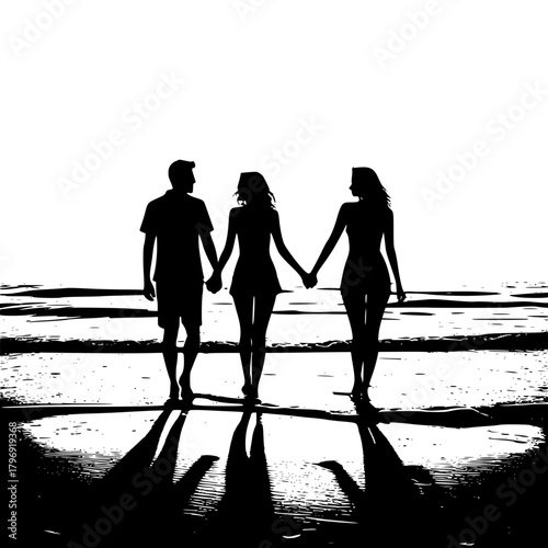 silhouette of a couple