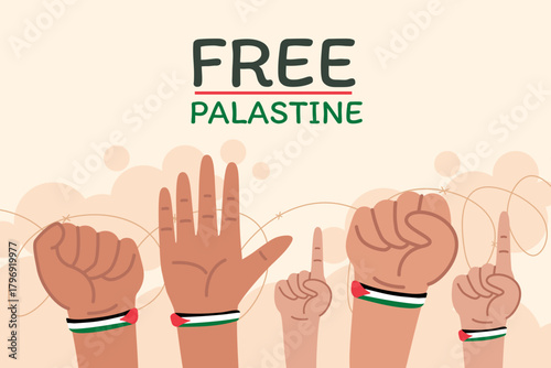 A symbol of the call for an end to the occupation and the granting of freedom to Palestine through the power of unity and common struggle.