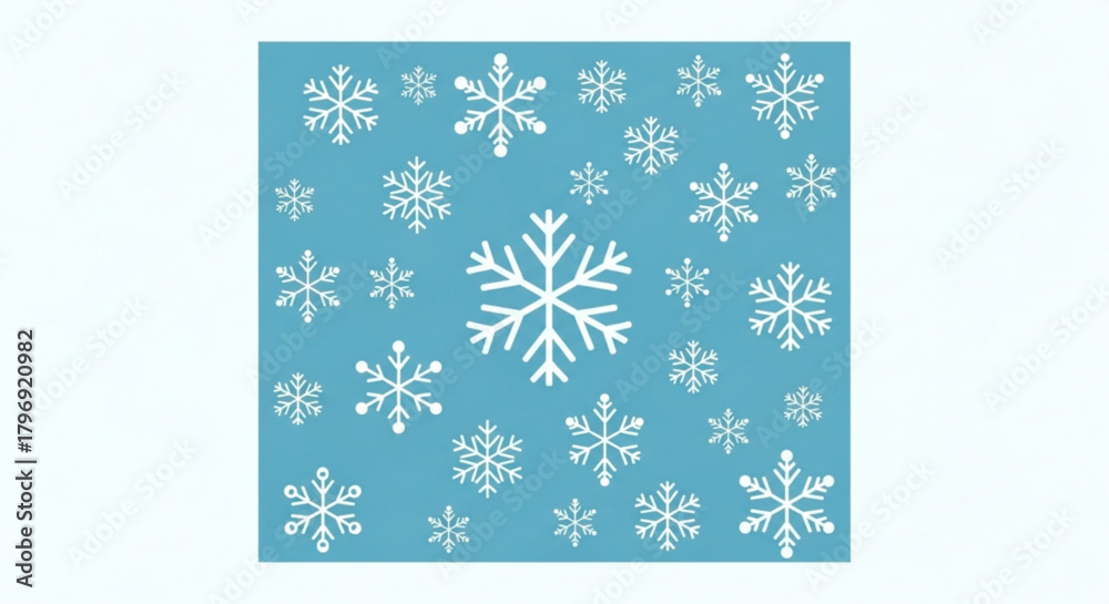 Fototapeta premium Winter snowflake background pattern vector design for christmas holiday season and new year celebrations