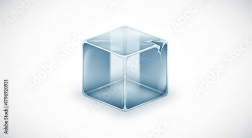 Ice cube cold drink frozen water refreshment transparent block crystal clear cool beverage illustration vector