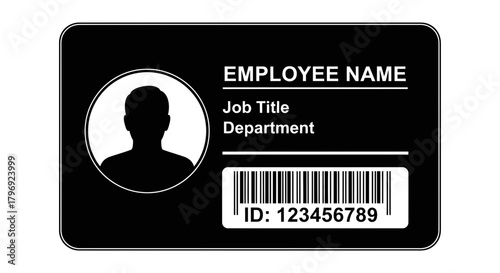 Employee ID Card Mockup Streamline Identification & Access Control with Professional Badges for Workplace Security & Corporate Identity