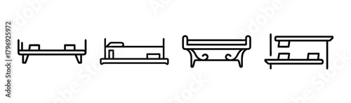 Clean vector illustration of a modern wall shelf design scalable for various applications