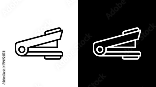 Stapler  White Icon Set Design