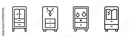 Elegant vector illustration of a jewelry armoire a scalable graphic for design
