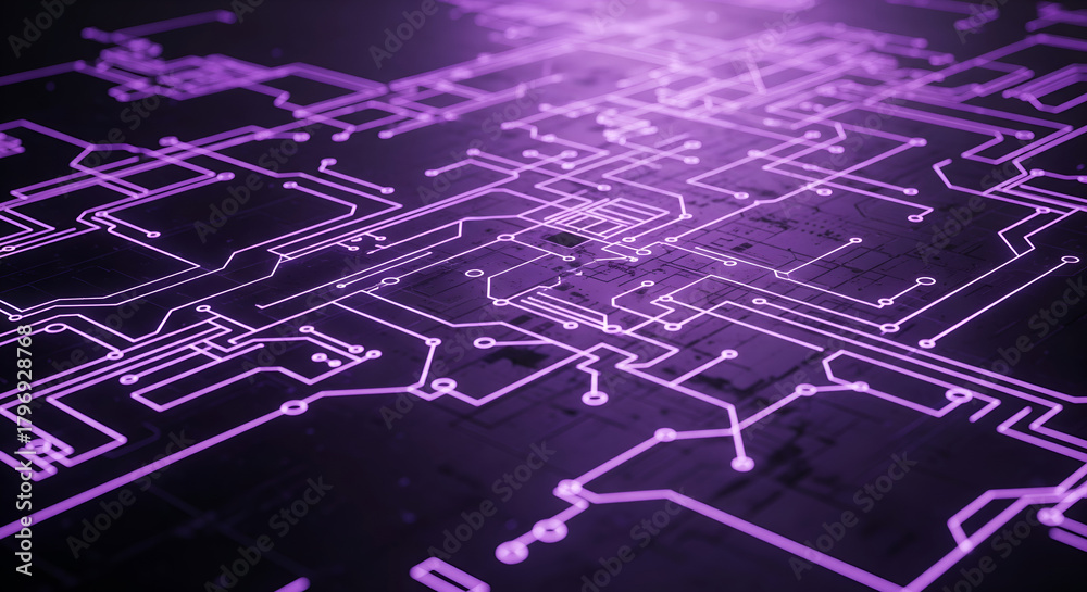 Fototapeta premium Futuristic Circuit Board Technology Background