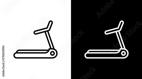 Treadmill  White Icon Set Design