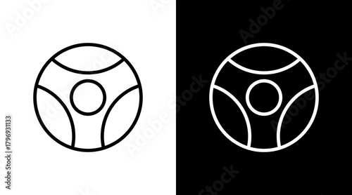 Medicine Ball  White Icon Set Design