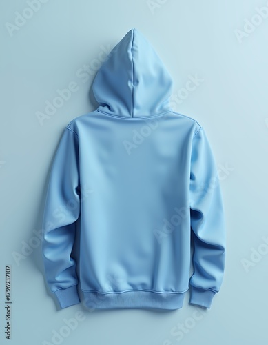 Light blue hoodie mockup front and back views hoodie mockup fashion isolated design casual clothing template apparel