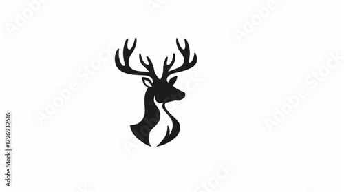 Deer animal silhouette vector illustration