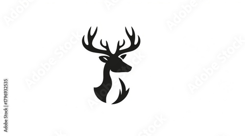 Deer animal silhouette vector illustration