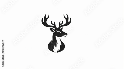 Deer animal silhouette vector illustration