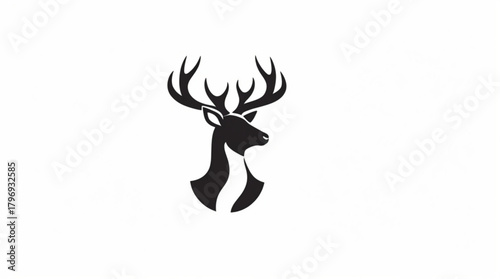 Deer animal silhouette vector illustration