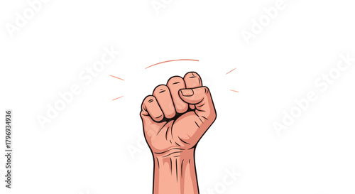 Fist Knocking Representing Urgent Message