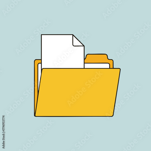 Yellow Folder with Documents