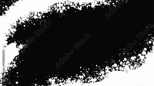 Dark Abstract Splash Background with White Border