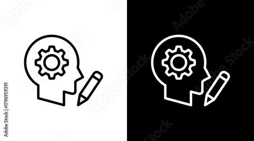 Inventor  White Icon Set Design