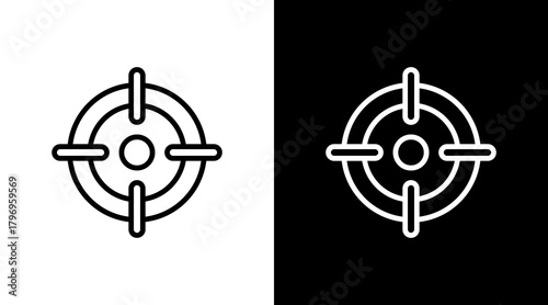 Target  White Icon Set Design
