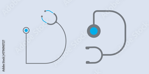 Stethoscope vector illustration — medical tool, healthcare equipment, and doctor diagnostic device design