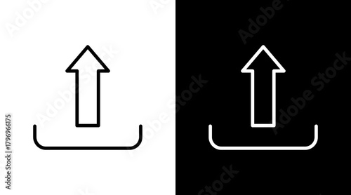 Upload  White Icon Set Design