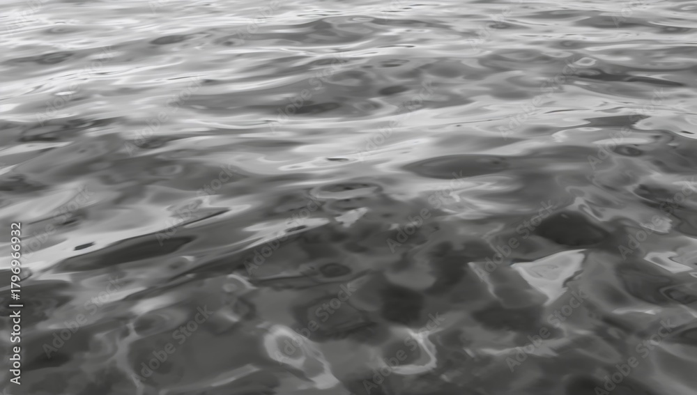 Obraz premium Monochrome ocean water surface texture, ideal for UI backdrop