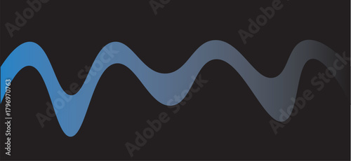 This is an abstract blue curvy wavy background.