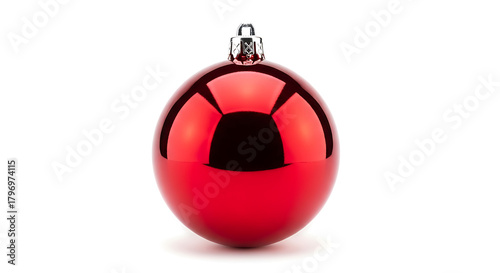 Wallpaper Mural red christmas ball with white background Torontodigital.ca