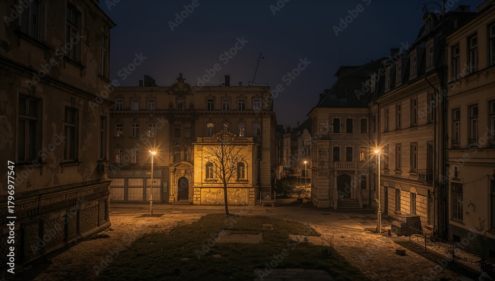 Fototapeta premium This photograph was captured in a historic courtyard of a vintage Russian town.