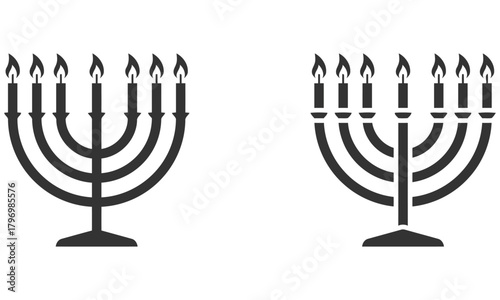 Menorah simple icon vector illustration