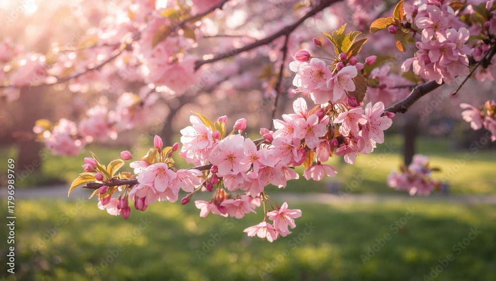Naklejka premium Spring bloom, symbol of seasonal change